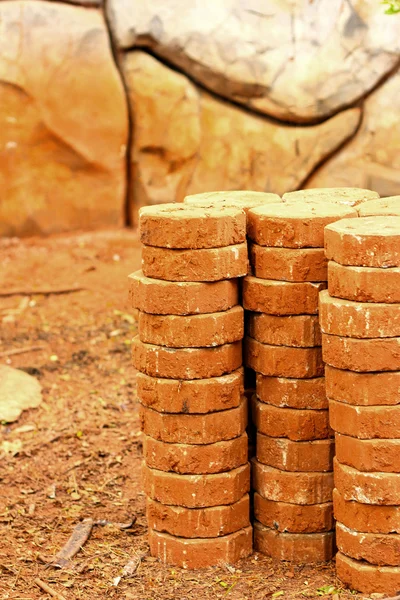 Grijze bakstenen voor bouw achtergrondstructuur — Stockfoto