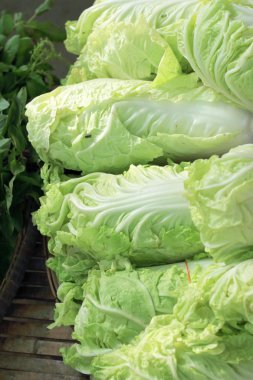 Pazarda taze lahana.