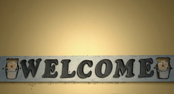 Welcome signboard in vintage — Stock Photo, Image