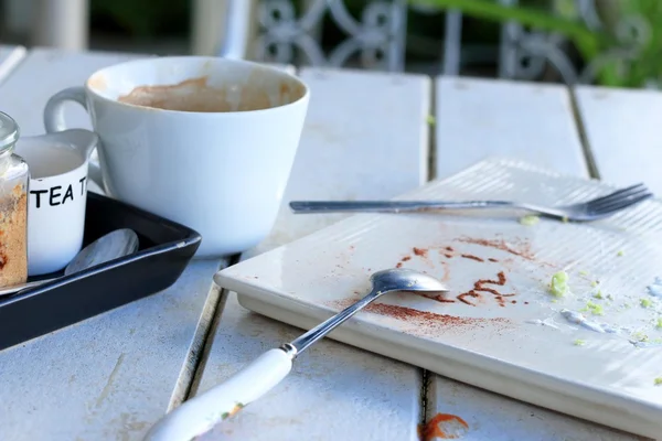 Empty plate of cake — Stock Photo, Image