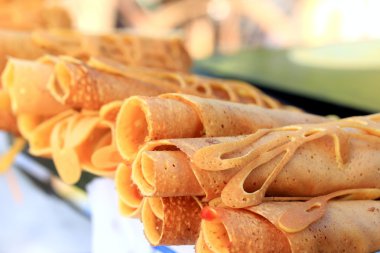 sıcak bir soba üzerinde gözleme