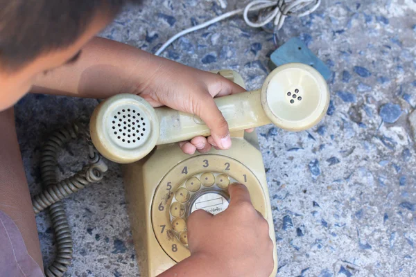 Starý telefon vintage styl — Stock fotografie