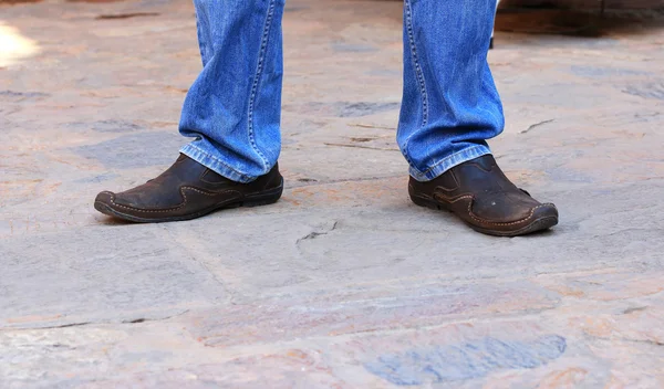 Lederen mannen schoenen — Stockfoto