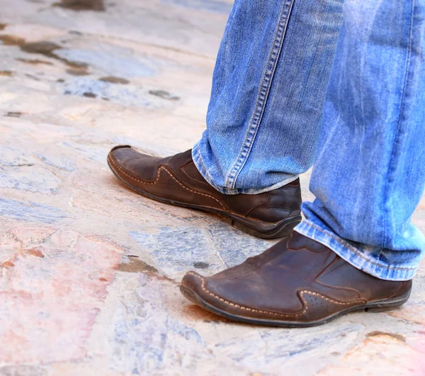 Lederen mannen schoenen — Stockfoto