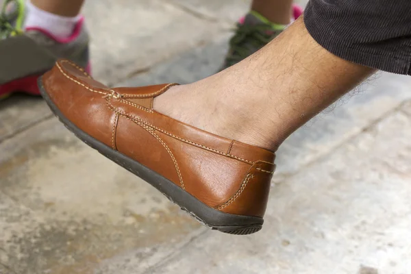 Homens sapatos de couro — Fotografia de Stock