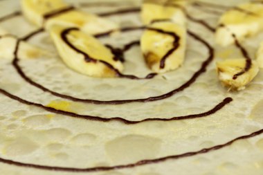 Krep muz Çikolatalı gevrek gözleme yapma