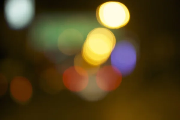 Blurred of car in city at night — Stock Photo, Image