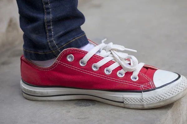 Red sneakers — Stock Photo, Image