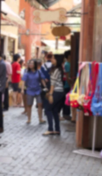 Blurred Pedestrian Shopping — Stock Photo, Image