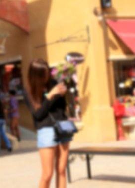 fotoğraf çekmek için bir kamera ile bulanık