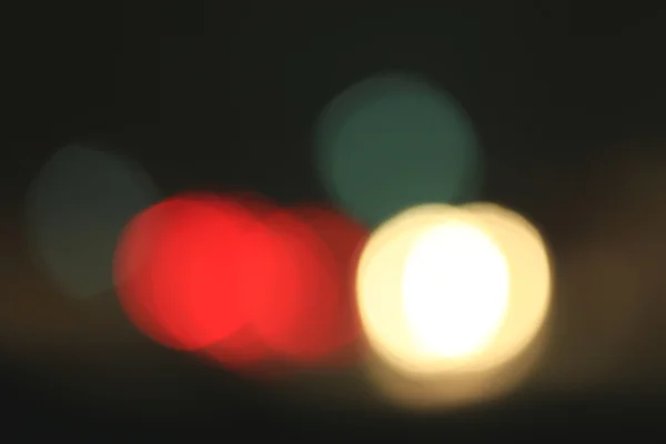 Blurred of car in city at night — Stock Photo, Image