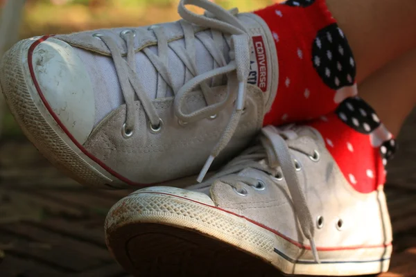 White sneakers — Stock Photo, Image