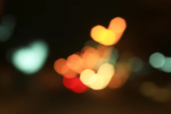 Blurred of car in city at night — Stock Photo, Image