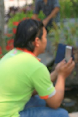 akıllı telefon kullanarak bulanık