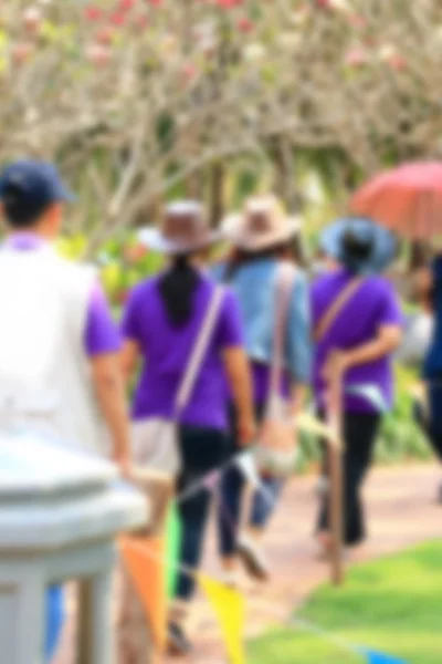 Blurred of people on park — Stock Photo, Image