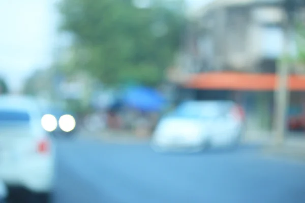 Embaçado de carro na cidade — Fotografia de Stock