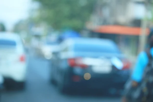 Blurred of car in city — Stock Photo, Image