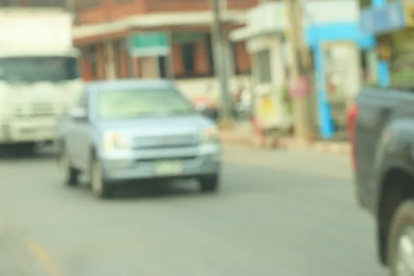 Borrosa de coche en la carretera —  Fotos de Stock