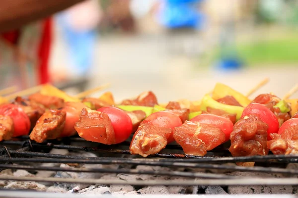 Bar-B-Q or BBQ grill of meat — Stock Photo, Image