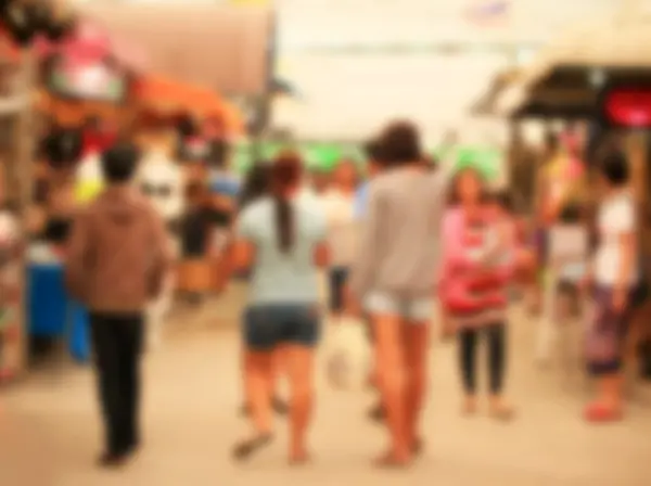 Blurred Pedestrian Shopping — Stock Photo, Image