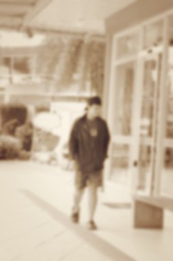 Parktaki insanlar bulanık.