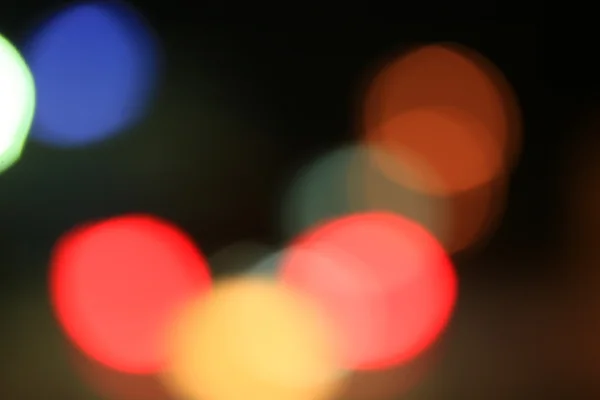 Blurred of car in city at night — Stock Photo, Image