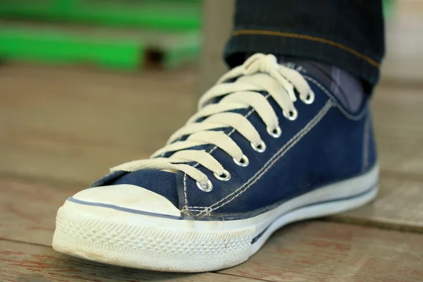 Blue sneakers — Stock Photo, Image