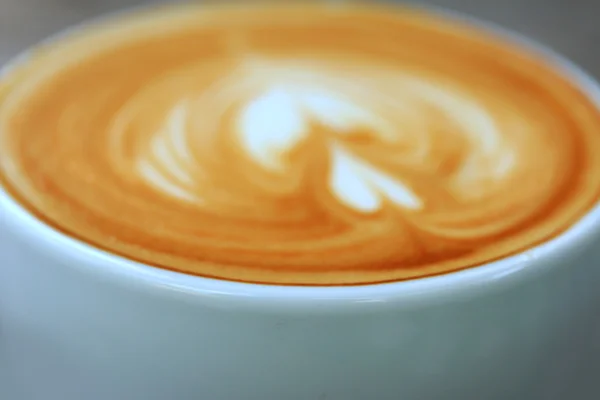 Vintage Latte Art Kaffee — Stockfoto