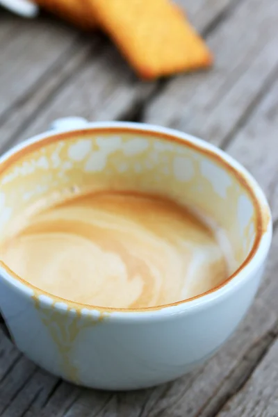 Vintage Latte Art Kaffee — Stockfoto