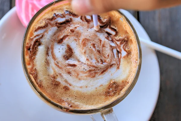 Vintage καφέ latte — Φωτογραφία Αρχείου