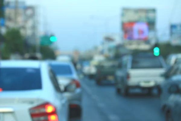 Embaçado de carro na cidade — Fotografia de Stock