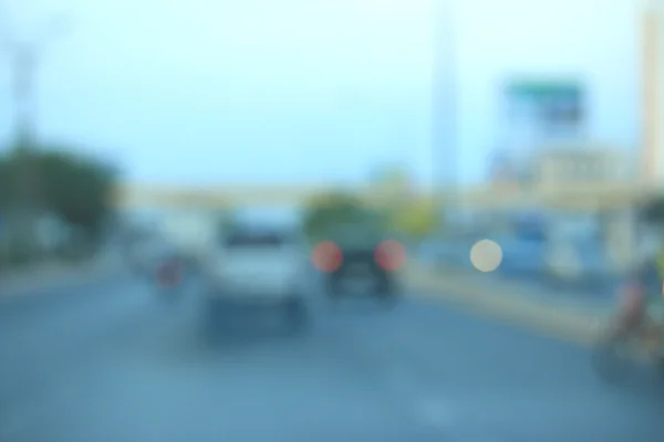 Flou de la voiture dans la ville — Photo