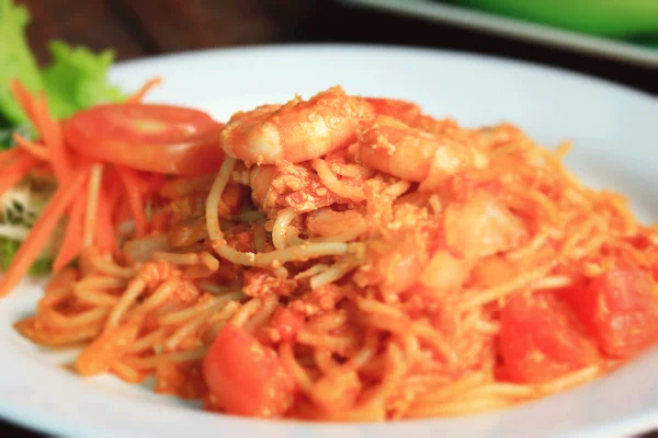 Spaghetti udang — Stok Foto