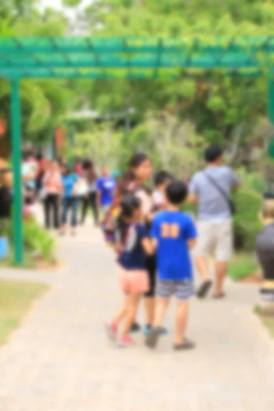blurred people in the park
