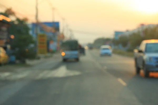 Embaçado de carro na cidade — Fotografia de Stock