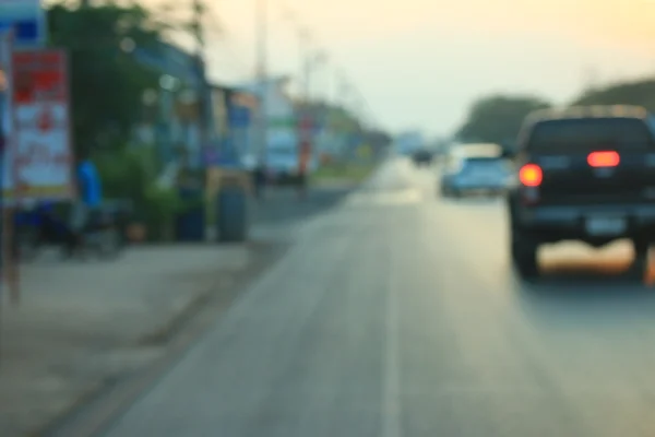 Embaçado de carro na cidade — Fotografia de Stock