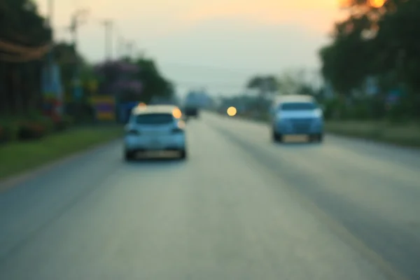 Blurred of car in city — Stock Photo, Image