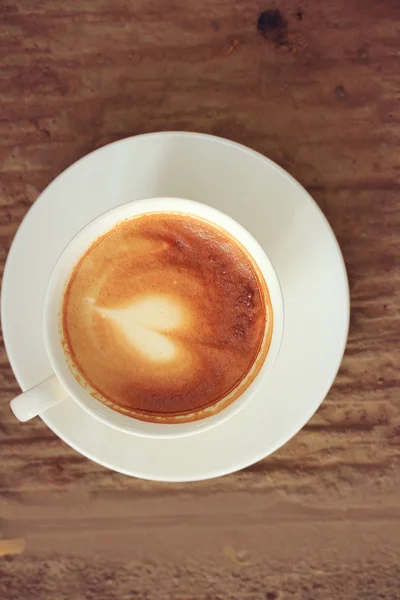 Café vintage latte art — Photo