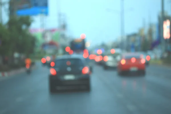 Blurred of car in city