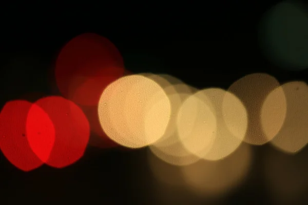 Blurred of car in city at night — Stock Photo, Image