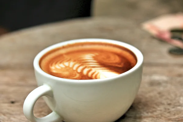 Café vintage latte art — Photo