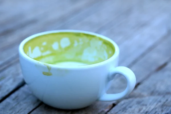 Green tea and milk — Stock Photo, Image