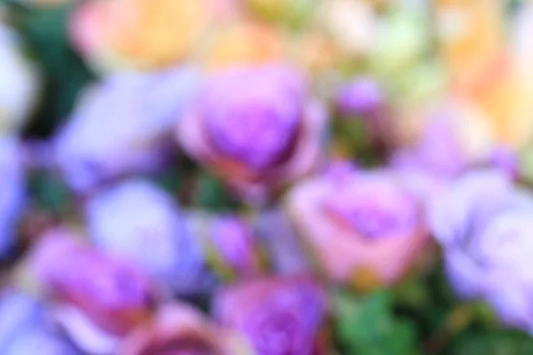 Blurred beautiful vintage roses of artificial flowers — Stock Photo, Image