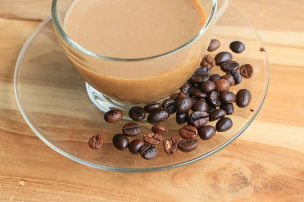 Caffè caldo con fagiolo — Foto Stock