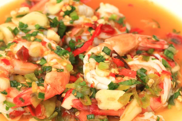 Ensalada picante y camarones - comida de asia — Stockfoto