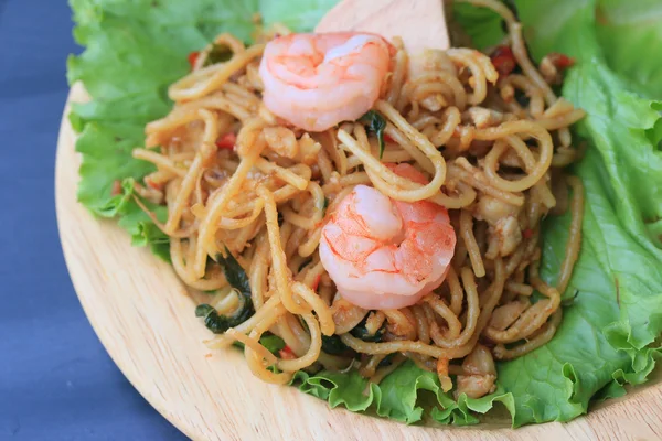 Garnelenspaghetti — Stockfoto