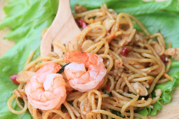 Spaghettis aux crevettes — Photo