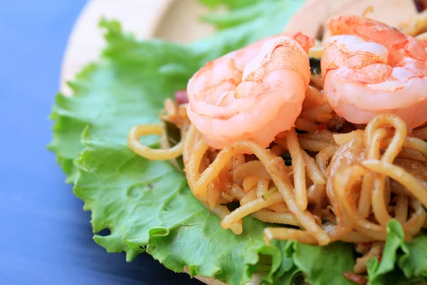 Garnelenspaghetti — Stockfoto