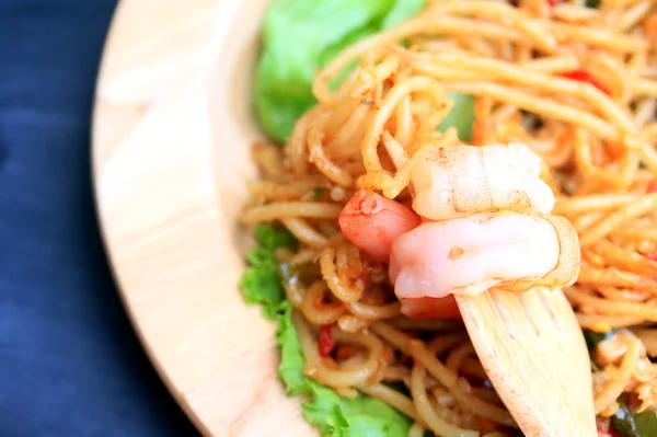 Esparguete de camarão — Fotografia de Stock