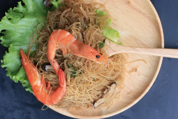 Camarones con vermicelli - comida china — Foto de Stock